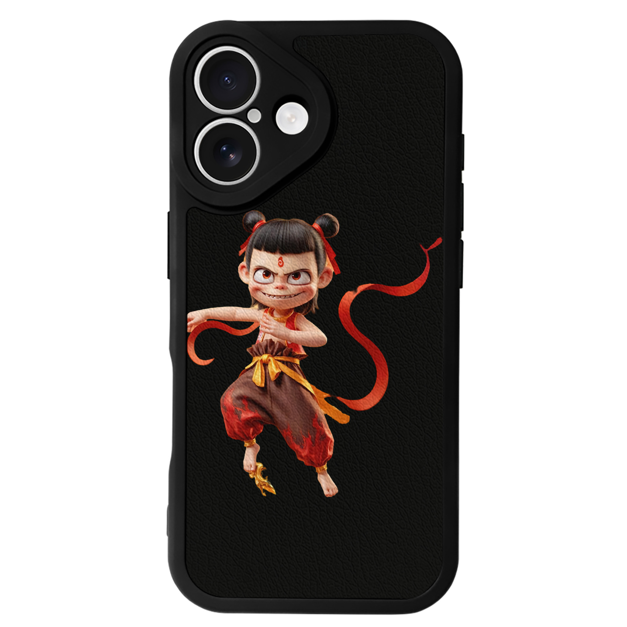 （画像用） Ne Zha 2 ナタ 魔童の大暴れ 【iPhone 16シリーズ対応】シリコンスマホケース（レザー調） 材質：シリコン